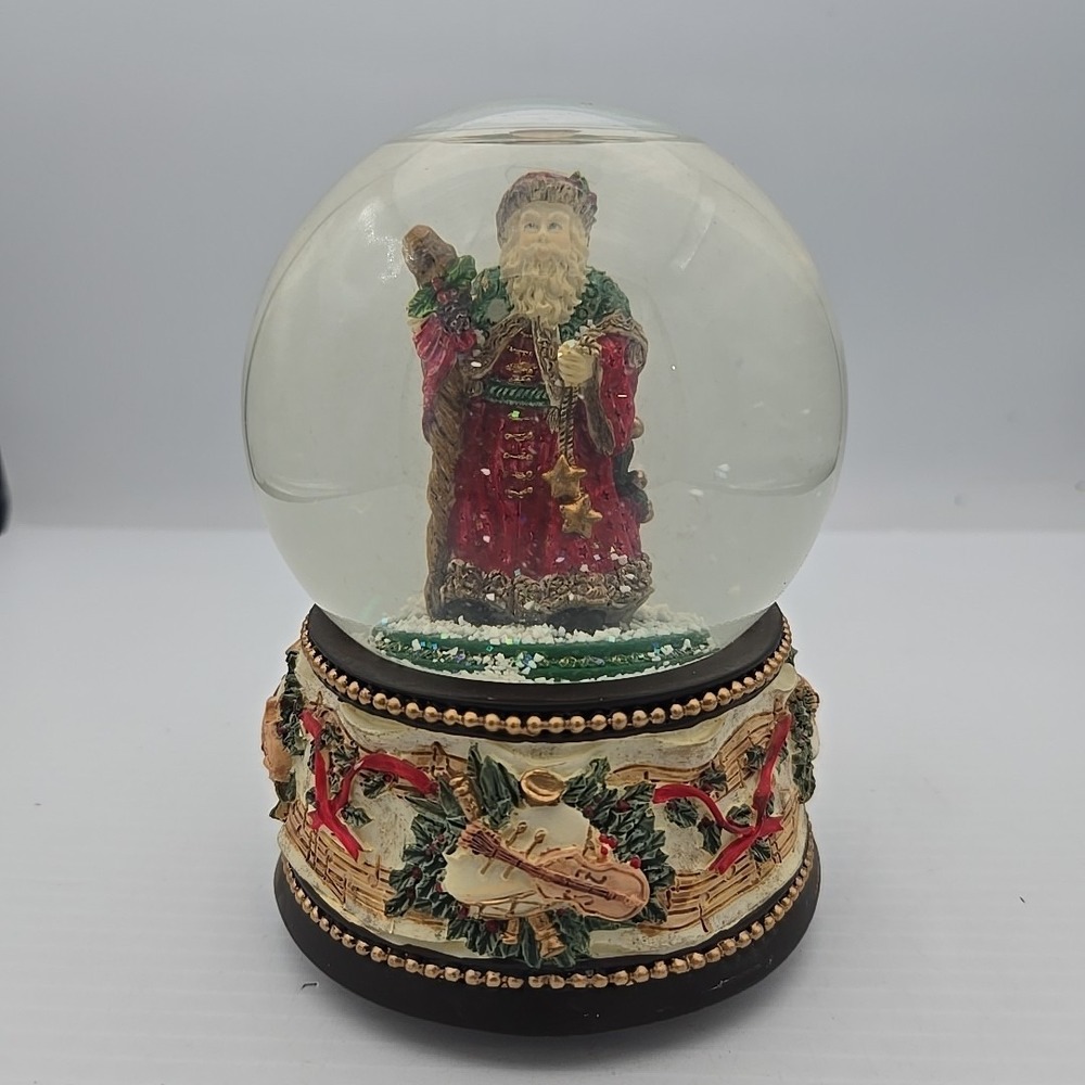San Francisco Music Box Company Santa Snow Globe‎ God Rest You Merry Gentleman